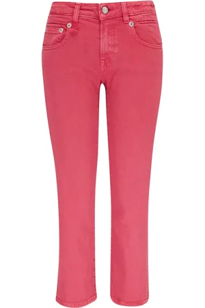R13 Logo-patch cropped jeans