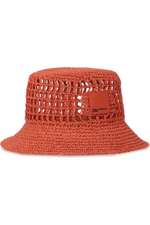 Karl Lagerfeld Raffia bucket hat