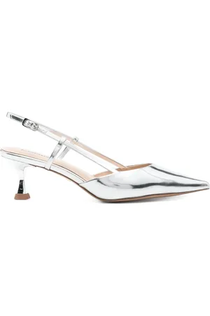 Lola Cruz 50mm metallic pumps