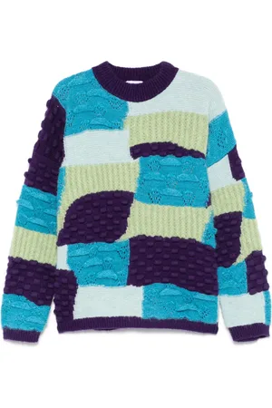 BONSAI Intarsia-knit crew-neck sweater