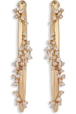 Ananya 18K yellow large Scatter hoop earrings