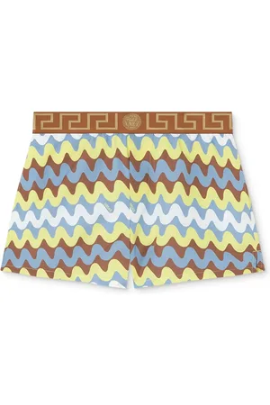 VERSACE Wave Greca Border swim shorts