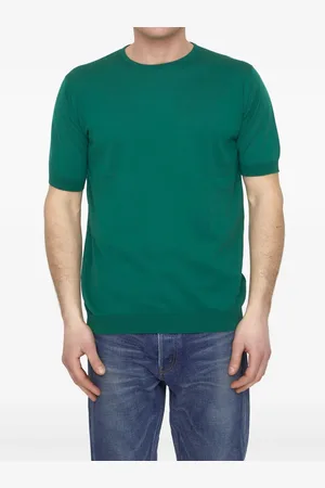 JOHN SMEDLEY Short-sleeved cotton jumper