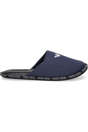 Emporio Armani Embroidered-logo slippers