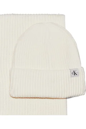 Calvin Klein Ribbed beanie set