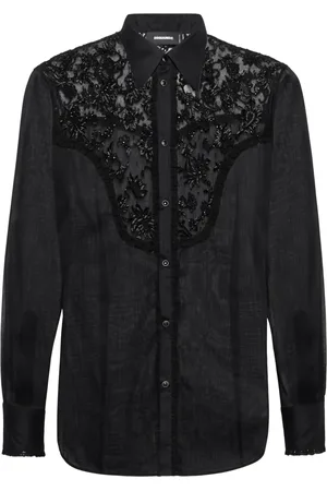 Dsquared2 Lace-panelled shirt