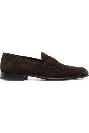 Roberto Cavalli Logo-plaque leather loafers