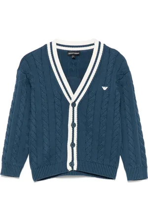 Emporio Armani Logo-embroidered cardigan