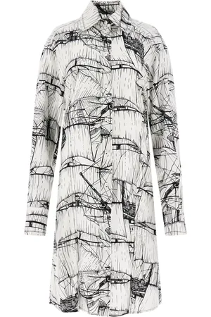 Salvatore Ferragamo Graphic-print silk shirtdress