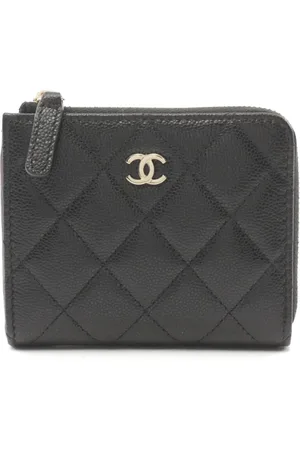 CHANEL 2021 CC diamond-quilted wallet