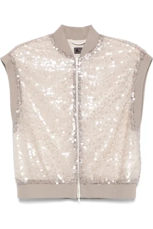 PESERICO SIGN Sequin-embellished gilet
