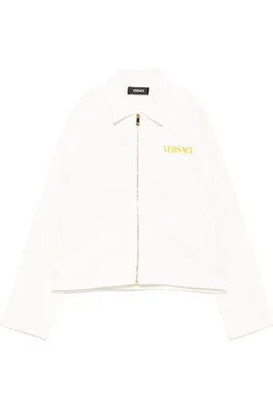 VERSACE Zip-up cotton sweatshirt