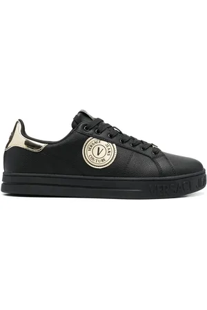 VERSACE Logo-patch low-top sneakers