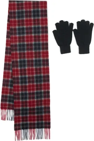 Barbour Tartan scarf and gloves set