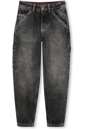 HUGO BOSS Logo-patch tapered trousers
