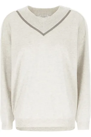 Brunello Cucinelli Bead-detailed cashmere jumper