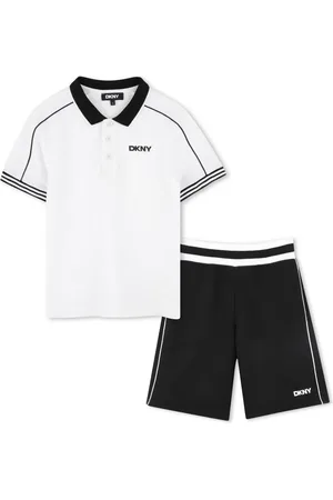 DKNY Logo-print polo shirt and shorts set
