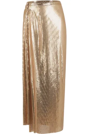 Paco rabanne Gathered-detail mesh skirt