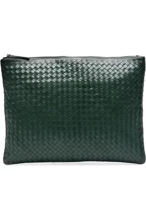 Dragon Diffusion A4 interwoven leather clutch bag