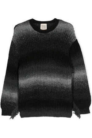 DOUUOD KIDS Two-tone distressed jumper