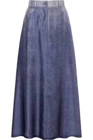 Alberta Ferretti Washed denim skirt