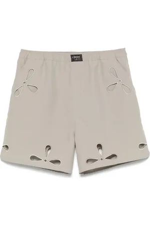 COPERNI Petal-embroidered cut-out shorts