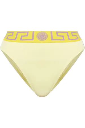 VERSACE Greca Border high-waist bikini bottoms