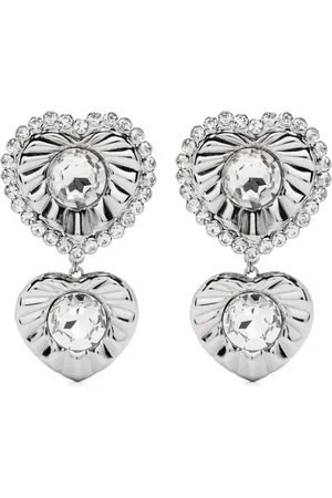 Alessandra Rich Crystal-embellished drop earrings