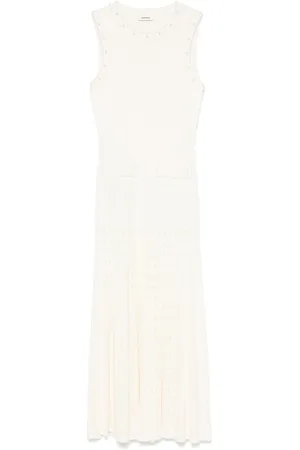 Sandro Pearl bead knitted maxi dress