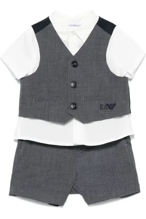 Emporio Armani Mini-check shorts set