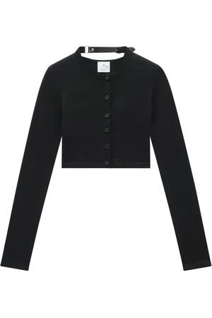 Courrèges Cropped fine-knit cardigan