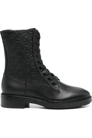 Calvin Klein Leather logo boots