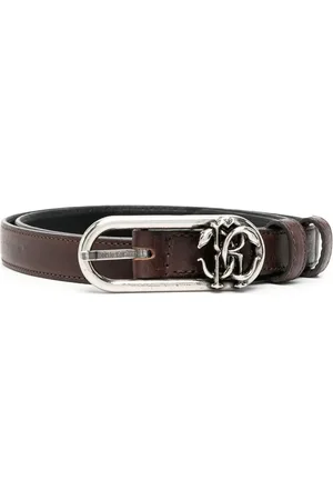 Roberto Cavalli Logo-buckle leather belt