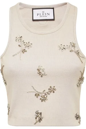 Philipp Plein Flowers tank top