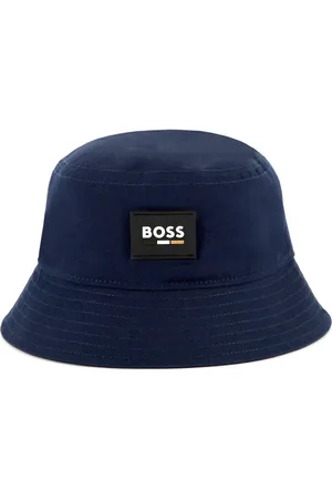 HUGO BOSS Logo-patch cotton bucket hat
