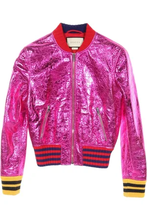 Gucci 2000s metallic finish bomber jacket