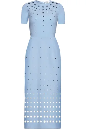 Oscar de la Renta Eyelet-embroidered dress