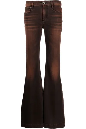 Roberto Cavalli Acid-wash flared jeans