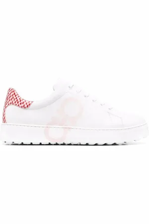 Salvatore Ferragamo Gancini-print lace-up sneakers