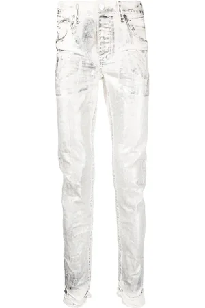 Purple Brand X Ray Iridiscent Wave Foil jeans