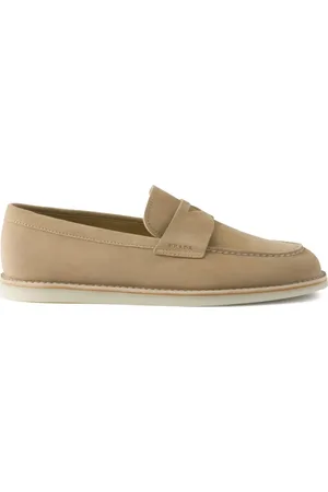 Prada Bleached-suede loafers