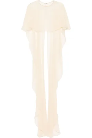 Amsale Chiffon cape