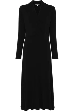 Vince Long-sleeves crossover midi dress