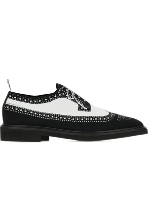 Thom Browne LONGWING BROGUE W/ MICRO SOLE IN TROMPE LOEIL KNIT