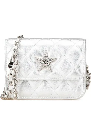 CHANEL 2021-2024 Metallic Lambskin Crystal Star Chain belt bag