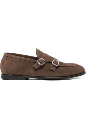 CENERE GB Suede monk shoes