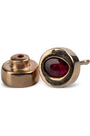 PARTS OF FOUR 18K rose gold-plated sterling silver ruby earring
