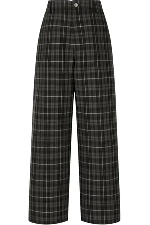 Studio Tomboy Tartan-check wide-leg trousers