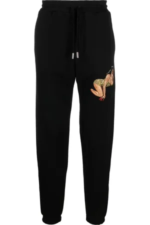 Roberto Cavalli Printed cotton track pants