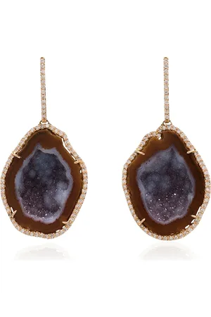 KIMBERLY MCDONALD 18kt diamond stone earrings